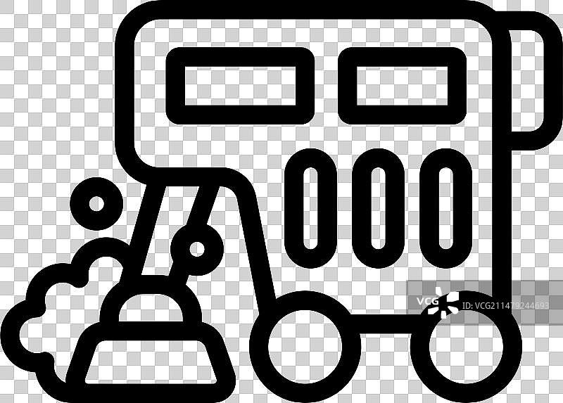 扫帚图标轮廓城市清洁工图片素材