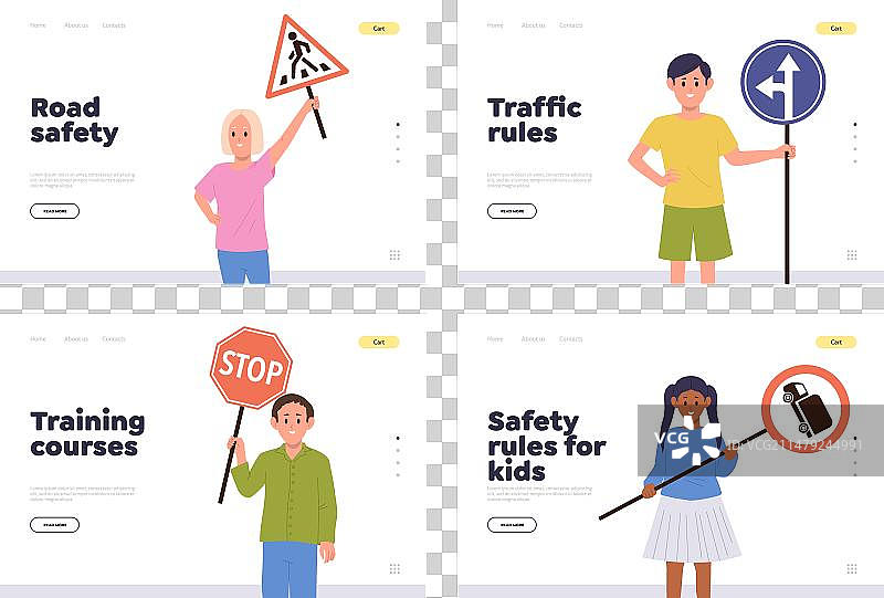 道路安全交通规则在线培训课程图片素材