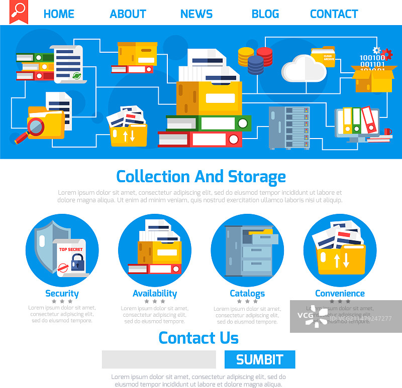 档案页面设计图片素材