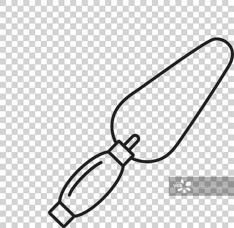 涂鸦风格的抹刀图标轮廓图片素材