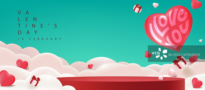 情人节促销banner背景图片素材