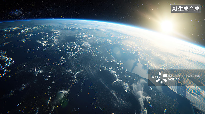 【AI数字艺术】飞机上的航拍图片素材