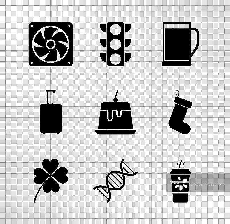 电脑散热器交通灯啤酒杯等图片素材