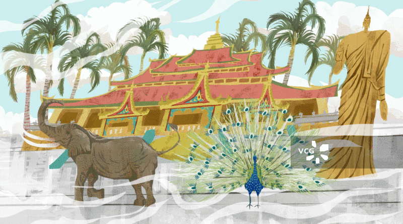 西双版纳插画GIF动图图片素材