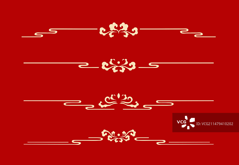 中式祥云分割线图片素材