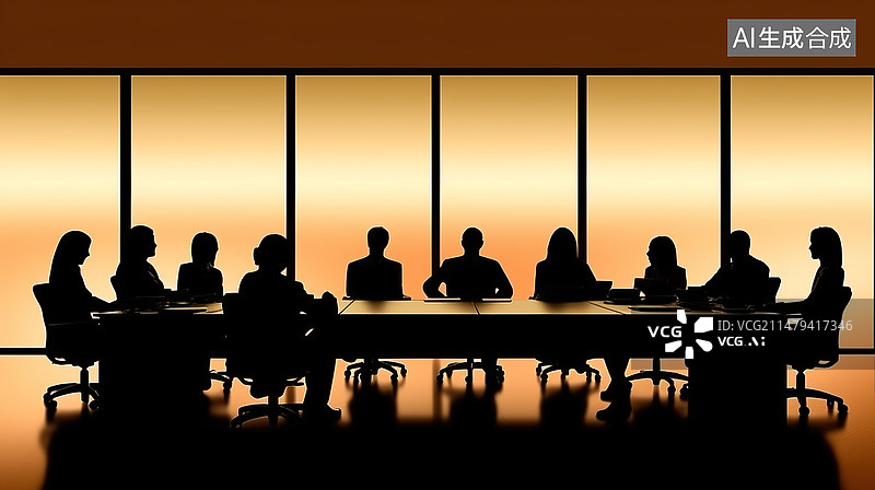 【AI数字艺术】商务人士在会议室图片素材