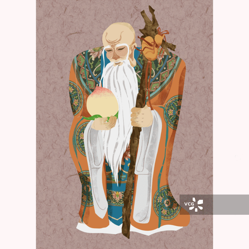 寿星插画GIF动图图片素材