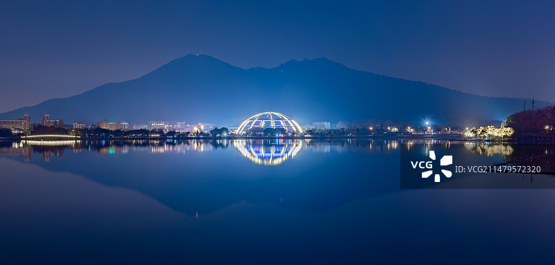 玄武湖夜景图片素材