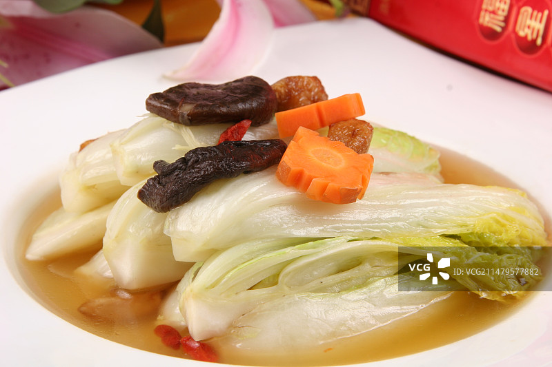 上汤娃娃菜图片素材