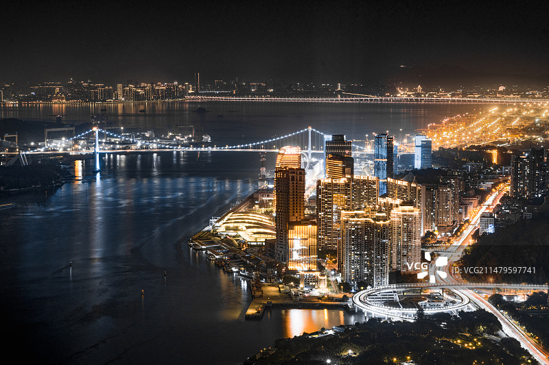 海港灯火图片素材