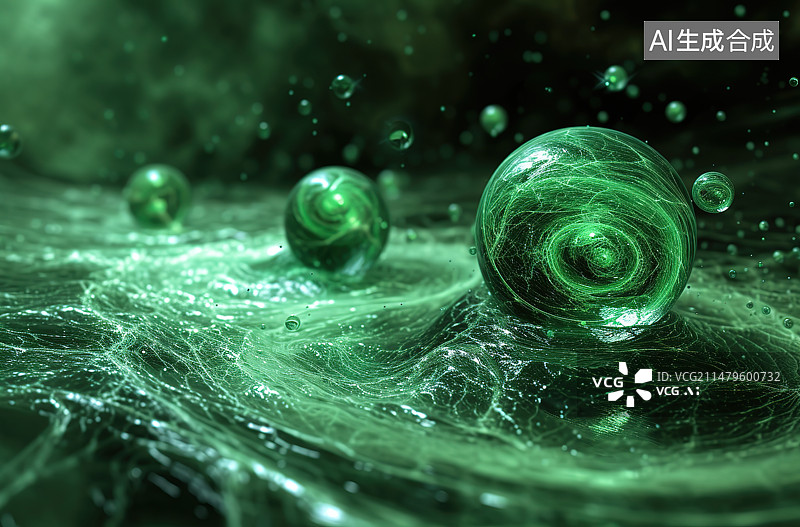 【AI数字艺术】水滴落在玻璃上的特写镜头图片素材