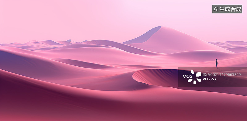 【AI数字艺术】粉色沙漠背景图片素材