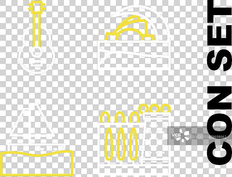 特内里费音乐厅达利博物馆线性图标图片素材