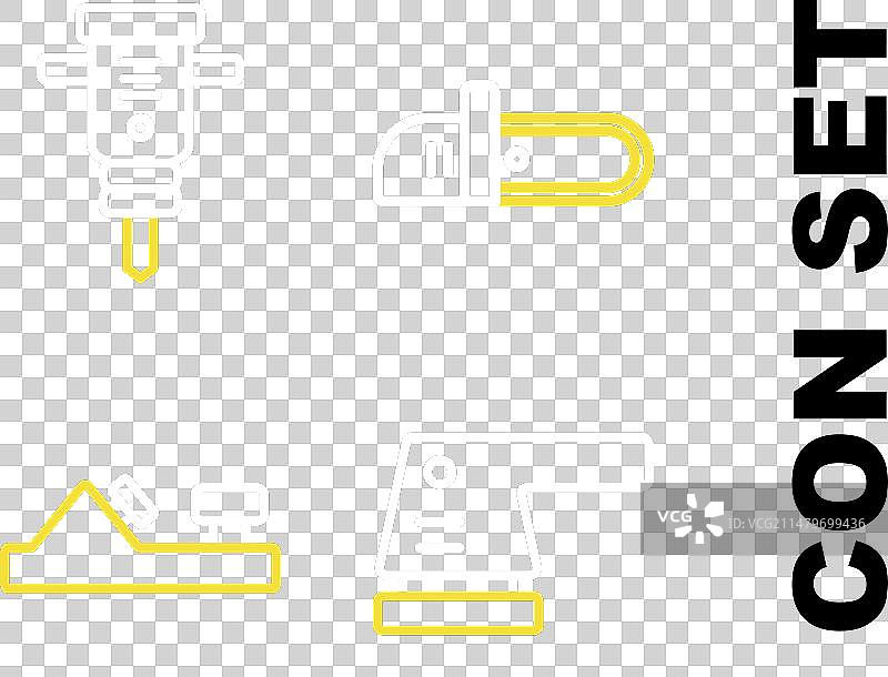 电锯电动砂光机和木工刨工具图片素材