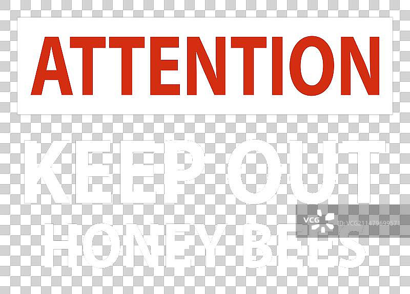 蜜蜂出没，注意安全标志图片素材