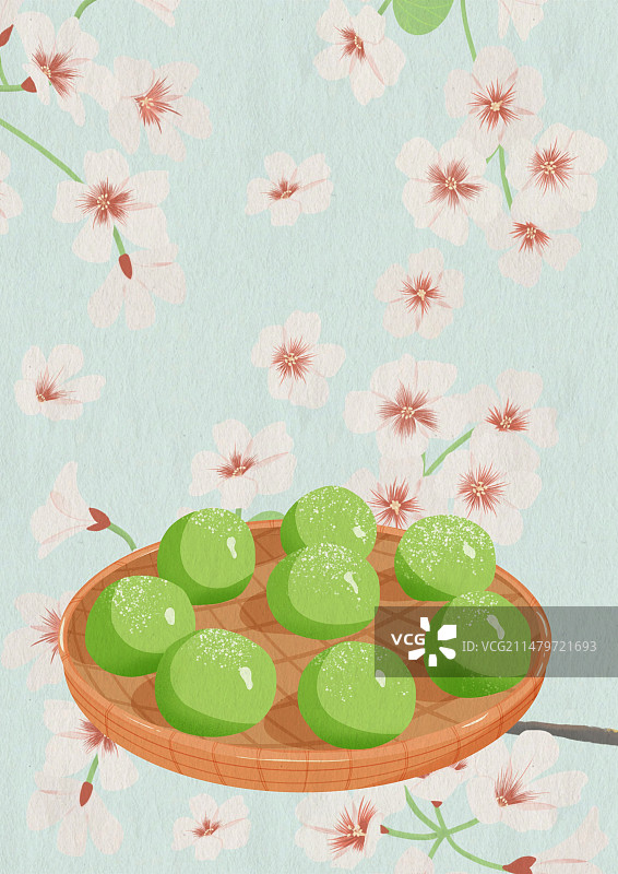 二十四节气清明插画海报图片素材