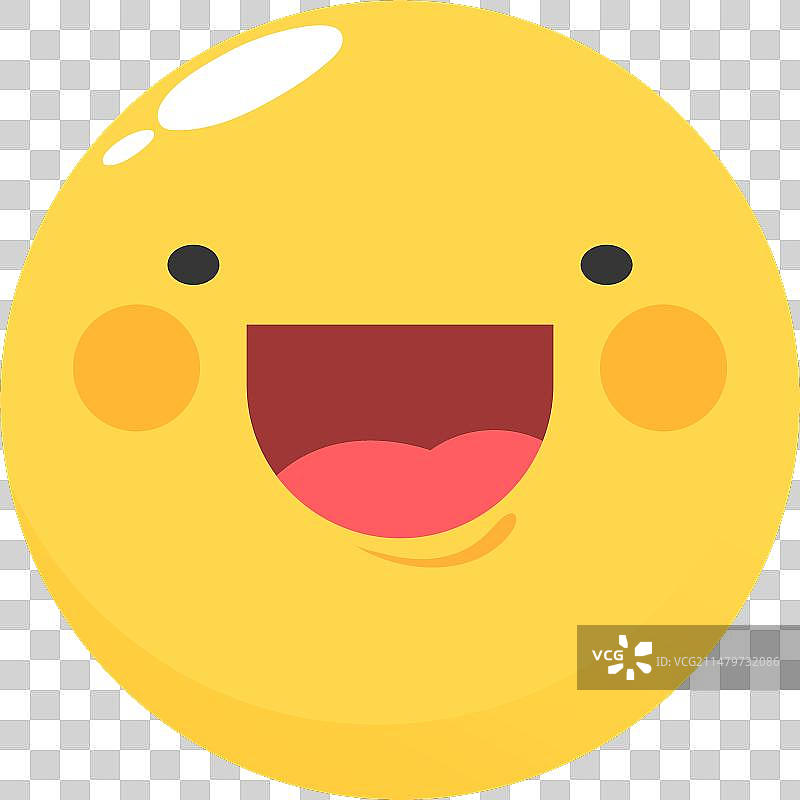 咧嘴吐舌的黄色笑脸表情符号图片素材