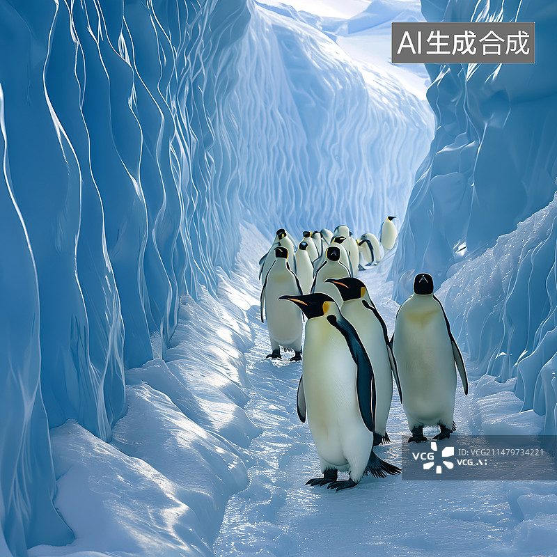 【AI数字艺术】南极帝企鹅图片素材