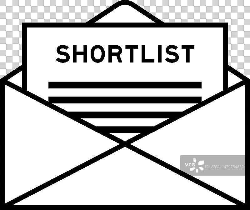 带有“候选名单”字样的信封和信件图片素材