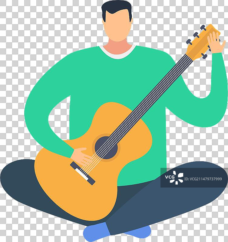 男人弹奏原声吉他男性角色爱好图片素材