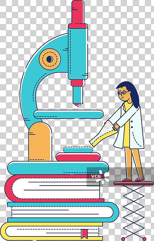 女性科研人员工作场景图片素材