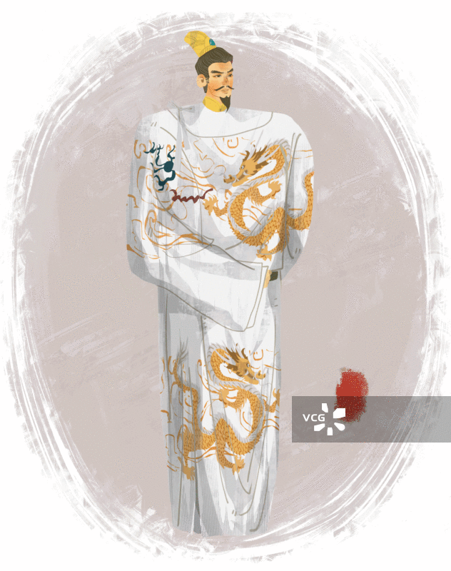 历史名人李世民插画GIF动图图片素材