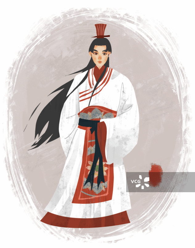 历史名人甘罗插画GIF动图图片素材