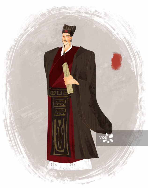 历史名人李斯插画GIF动图图片素材