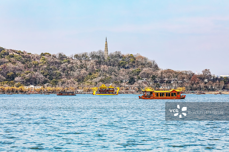 杭州西湖保俶塔图片素材