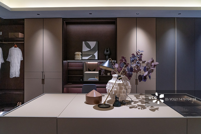 生活方式，家庭住宅装修设计，更衣室，卧室图片素材