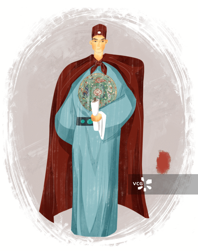历史名人郑和插画GIF动图图片素材