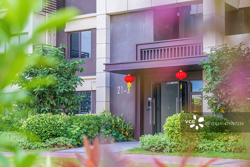 居住区入户单元大门图片素材