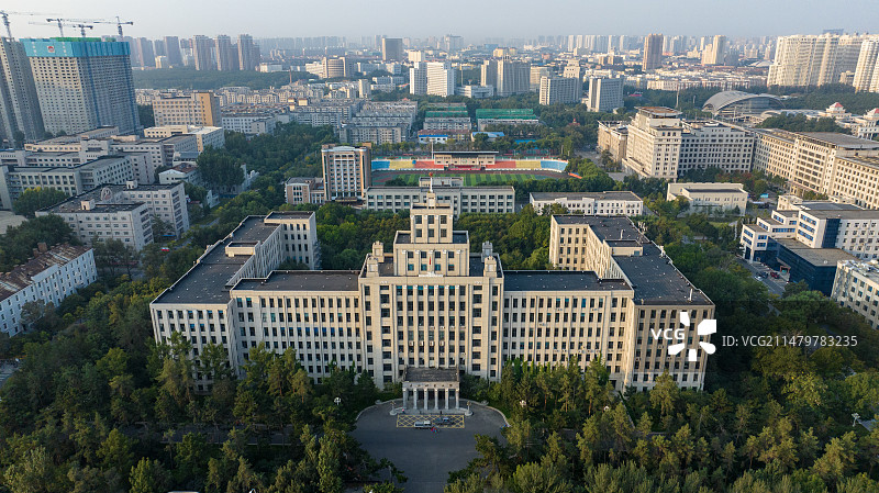 航拍东北林业大学教学楼图片素材