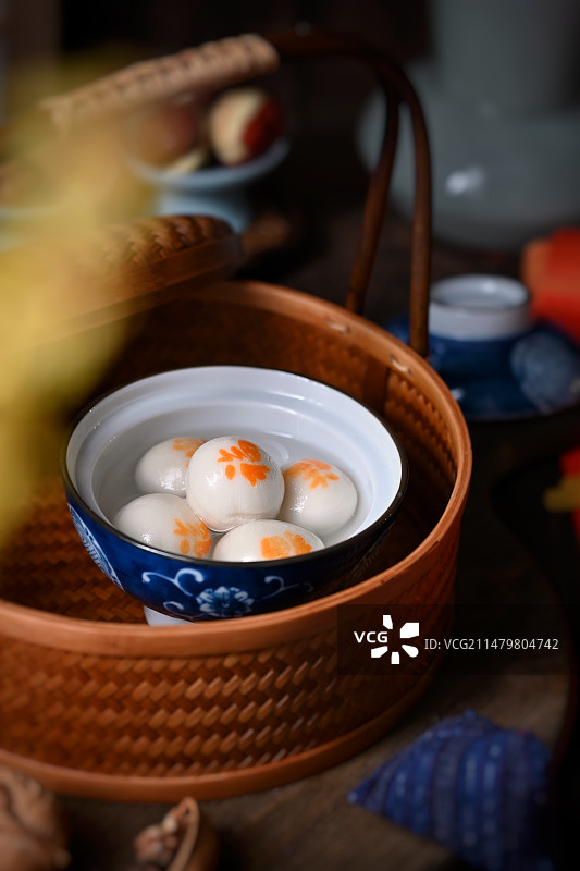 汤圆元宵福食物传统食品图片素材