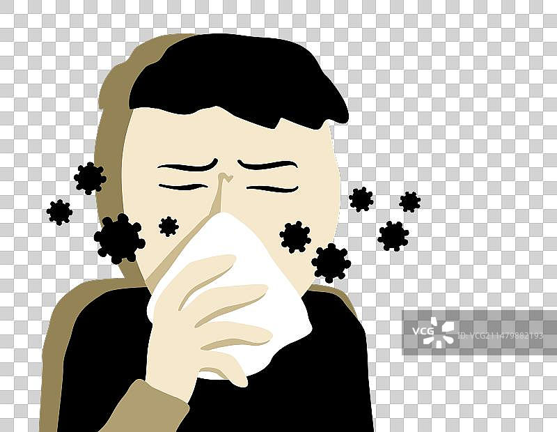 影响呼吸道的病毒性呼吸道感染图片素材