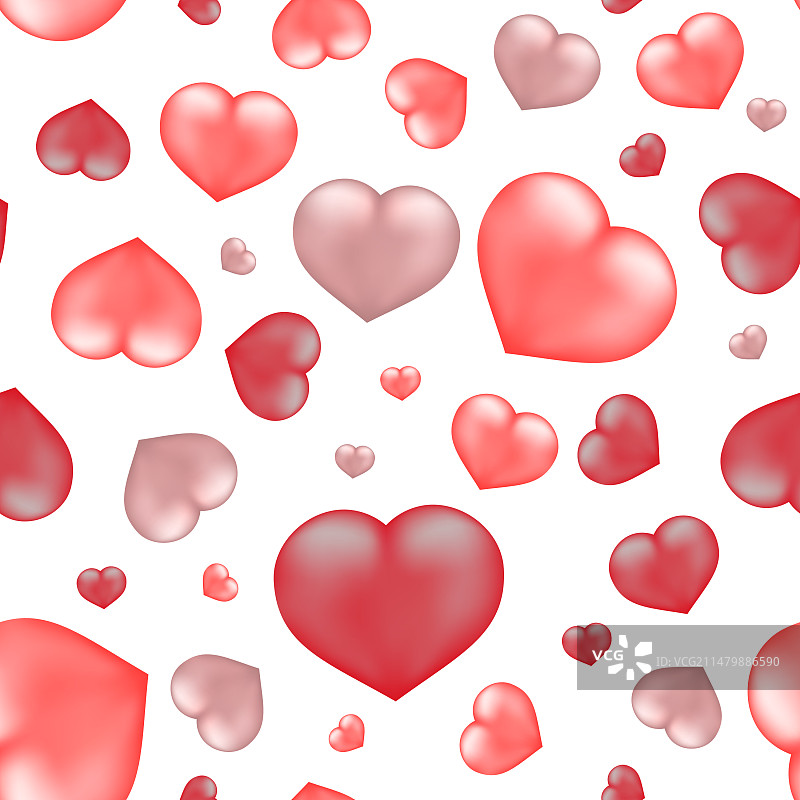 情人节心形无缝背景图案图片素材