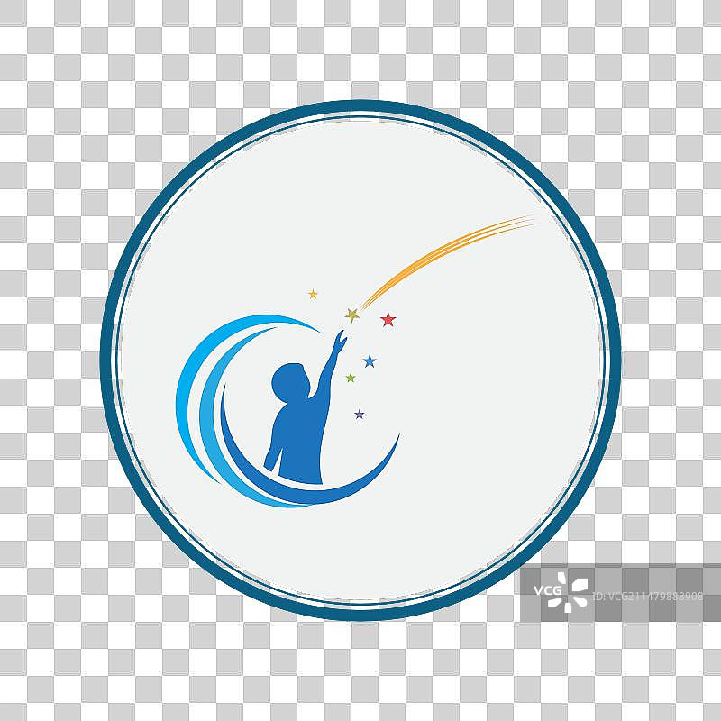 儿童梦想主题简约风格logo设计图片素材