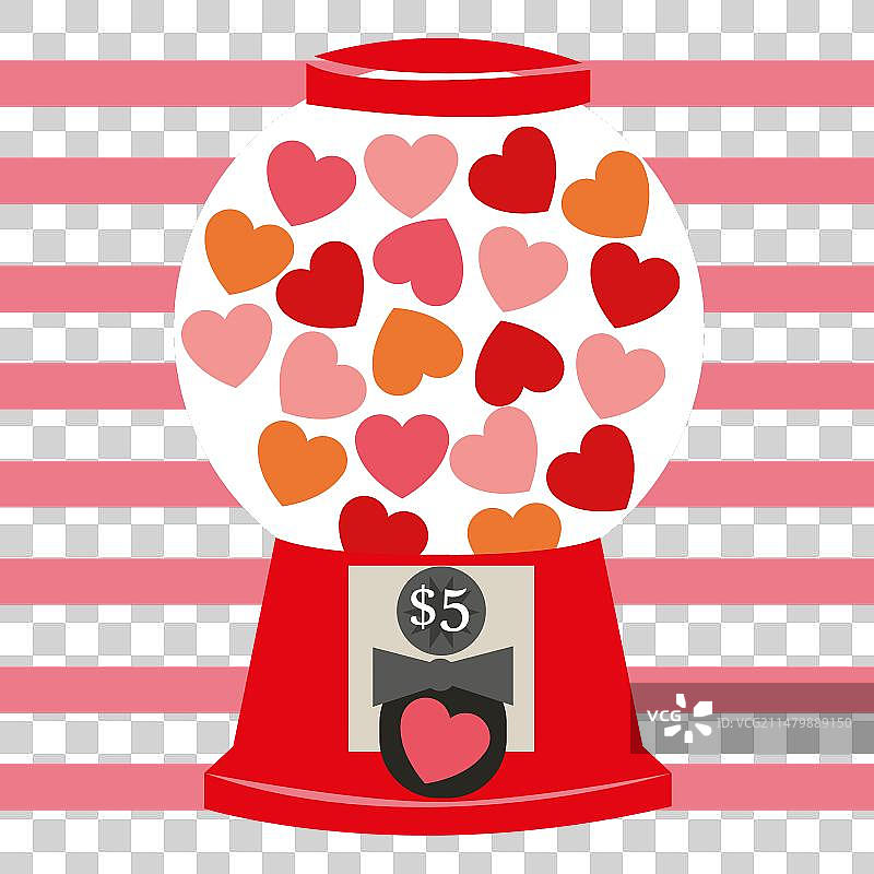口香糖机爱心糖果分配机图片素材