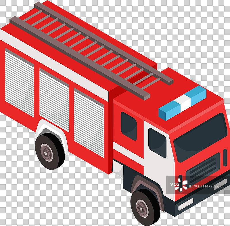 红色消防车紧急服务图片素材