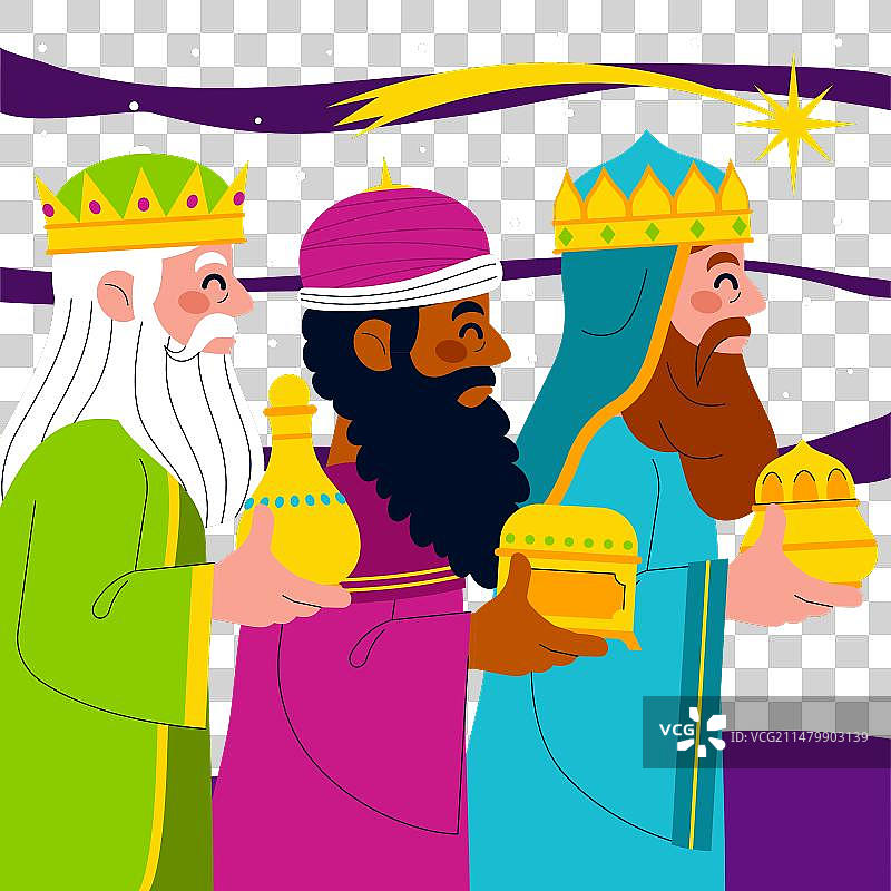 白色背景上的三智者图片素材