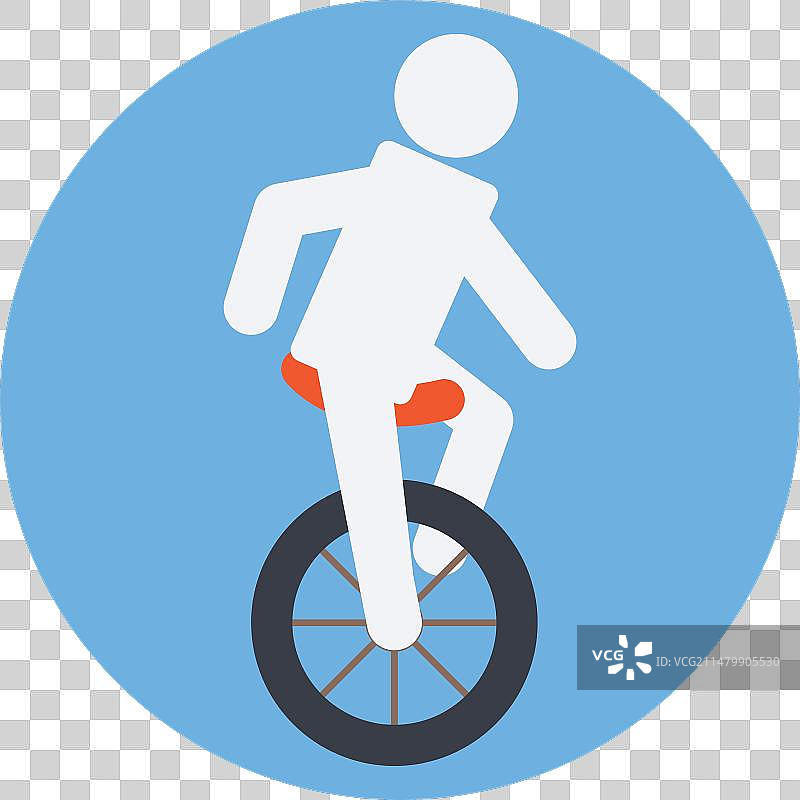 独轮车上的杂技演员图标图片素材