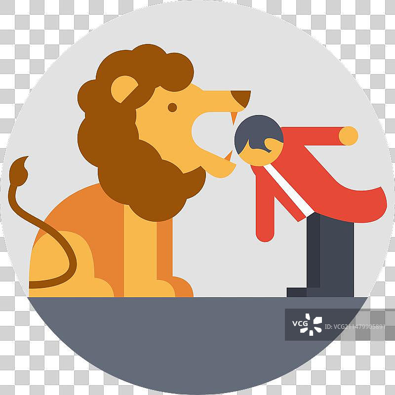 马戏团狮子图标图片素材