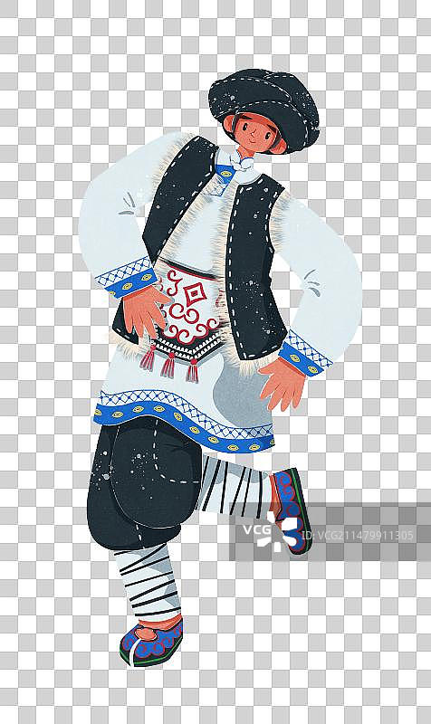 羌族男性服饰图片素材