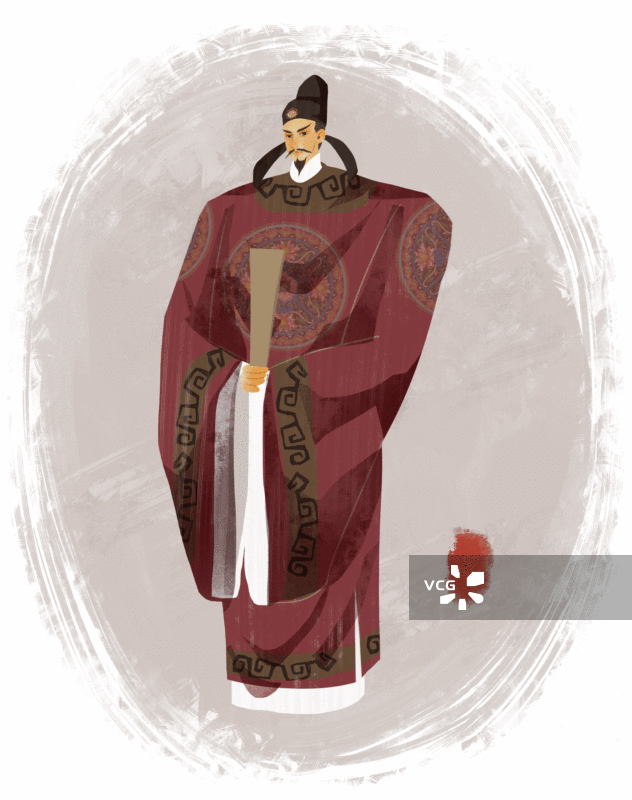 历史名人房玄龄插画GIF动图图片素材