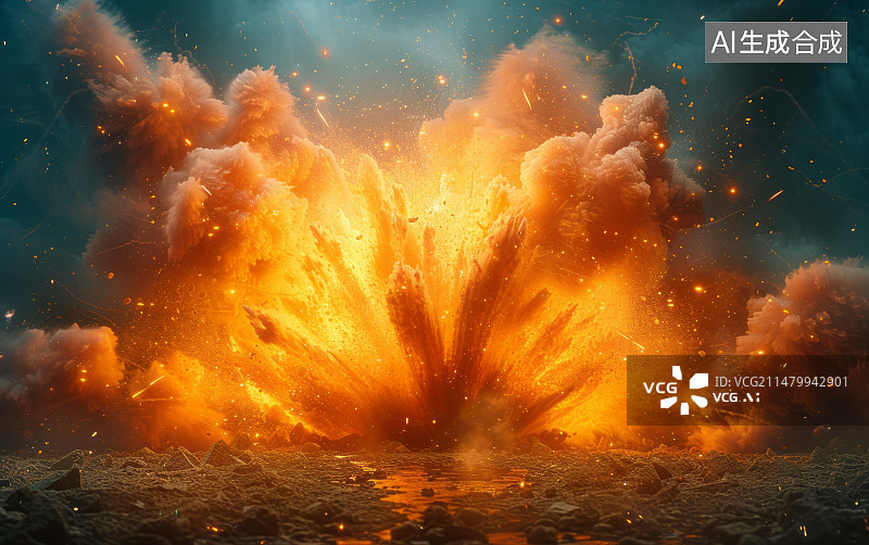 【AI数字艺术】爆炸效果背景素材图片素材