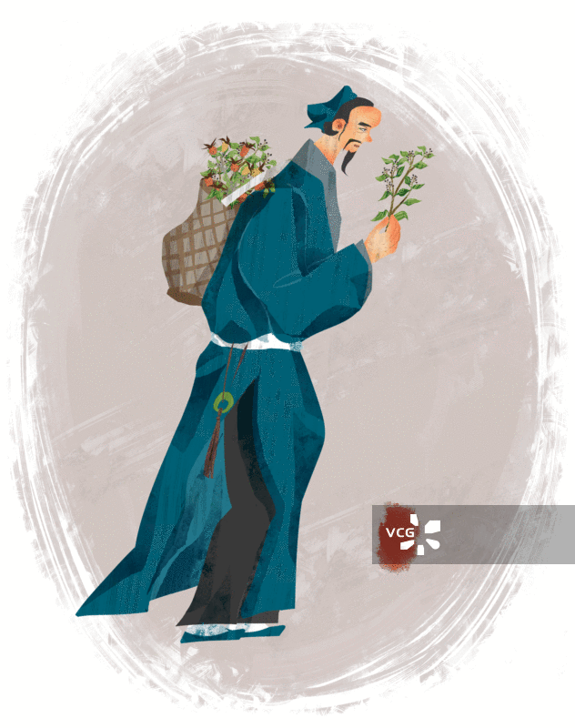 历史名人华佗插画GIF动图图片素材