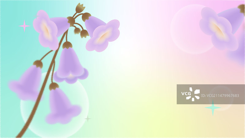 弥散风梧桐花图片素材