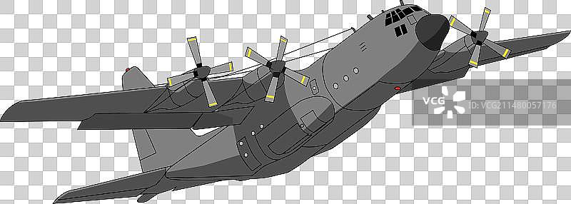 C-130B型飞机起飞图图片素材