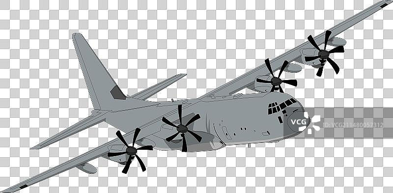 C-130J加油机简笔画图片素材