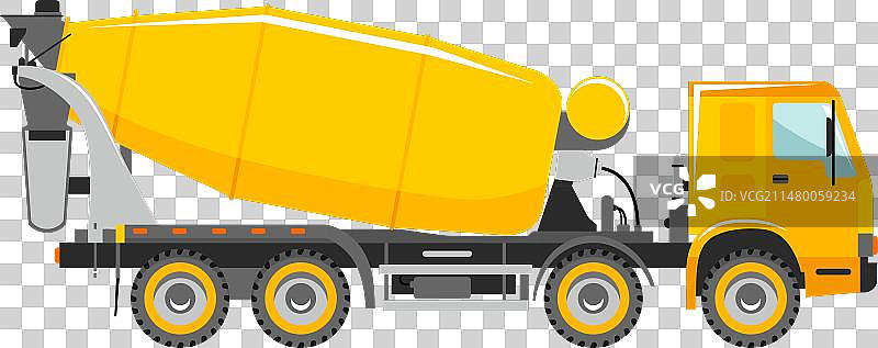 平板风格混凝土搅拌车图标图片素材